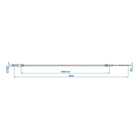 Bremsseil 1990/2200mm Glocke Ø22mm passend für Knott/Schlegl/Nieper/Avonride/BPW - Kein Originalersatzteil - Nachbau - Hohe Qualität