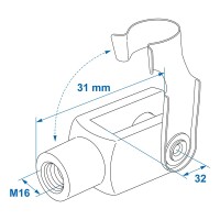 Gabelkopf M16 83x31mm - Kein Originalersatzteil - Nachbau - Hohe Qualität