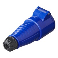 CEE-Kupplung 16A festes Kunststoffgehäuse blau