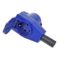 CEE-Winkelkupplung + Schuko Steckdose 16 Ampere IP44