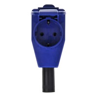 CEE-Winkelkupplung + Schuko Steckdose 16 Ampere IP44