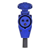 CEE-Winkelkupplung + Schuko Steckdose 16 Ampere IP44