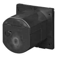 CEE-Einspeisestecker Einbau eckig schwarz 240V 16A