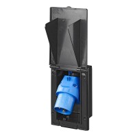CEE-Einspeisestecker Einbau rechteckig