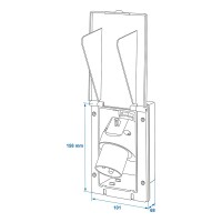 CEE-Einspeisestecker Einbau rechteckig schwarz