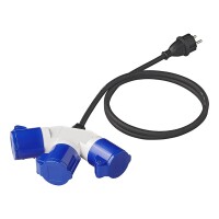 Adapterkabel 150cm 3x1,5mm²  von Schuko Stecker nach 3xCEE