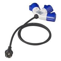 Adapterkabel 150cm 3x1,5mm²  von Schuko Stecker nach 3xCEE