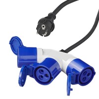 Adapterkabel 150cm 3x1,5mm²  von Schuko Stecker nach 3xCEE