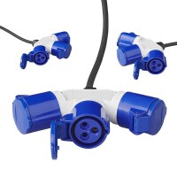 Adapterkabel 150cm 3x1,5mm²  von Schuko Stecker nach 3xCEE
