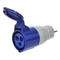 Adapter Kupplung von Schuko nach CEE
