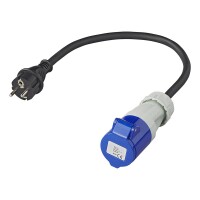 Adapterkabel 40cm von Schuko Stecker nach CEE