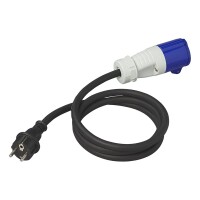 Adapterkabel 150cm 3x2,5mm² von Schuko Stecker nach CEE