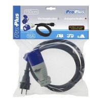 Adapterkabel 150cm 3x2,5mm² von Schuko Stecker nach CEE