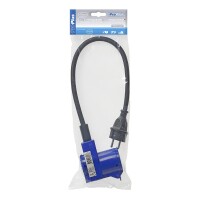 Adapterkabel 40cm von Schuko Stecker nach CEE-Winkelkupplung + Schuko Steckdose
