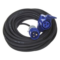 CEE Verlängerungskabel 10M mit Winkelkupplung + Schuko Steckdose 3x1,5mm²