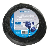 CEE Verlängerungskabel 10M mit Winkelkupplung + Schuko Steckdose 3x1,5mm²