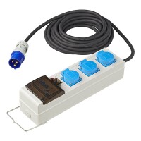Zelt-/Faltwagen-Steckdose 10M 3x2,5mm² mit MCCB und FI-Schalter