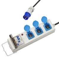 Zelt-/Faltwagen-Steckdose 10M 3x2,5mm² mit MCCB und FI-Schalter