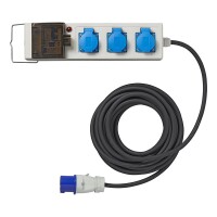 Zelt-/Faltwagen-Steckdose 10M 3x2,5mm² mit MCCB und FI-Schalter