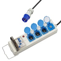 Zelt-/Faltwagen-Steckdose 10M 3x1,5mm² mit MCCB und FI-Schalter + 2xUSB