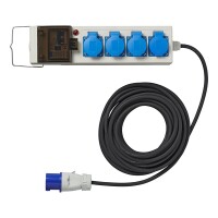 Zelt-/Faltwagen-Steckdose 10M 3x1,5mm² mit MCCB und FI-Schalter + 2xUSB