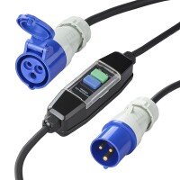 Adapterkabel 120cm 3x1,5mm² CEE + Fehlerstromschutzschalter