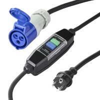 Adapterkabel 150cm 3x 2,5mm² von Schuko nach CEE + Fehlerstromschutzschalter