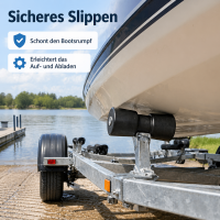 Anhänger Trailer Boot Marine Kielrolle schwarz