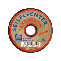 Takelgarn stark geflochten, gewachst, 15m, weiß