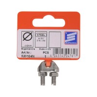 Seilklemme 4-5mm, A4 RVS AISI 316