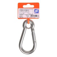 Karabiner 100x10mm Birnenform geschlossen, A4 RVS AISI 316, 1.150 daN