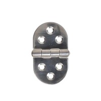 Scharnier 71x40 mm, V4A RVS AISI 316, 6 loch