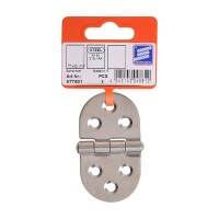 Scharnier 71x40 mm, V4A RVS AISI 316, 6 loch