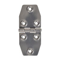 Scharnier 100x40 mm, V4A RVS AISI 316, 6 loch