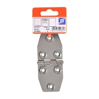 Scharnier 100x40 mm, V4A RVS AISI 316, 6 loch