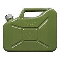 Benzinkanister 10L metall grün mit magnetischem Schraubverschluss UN- & TüV/GS-geprüft