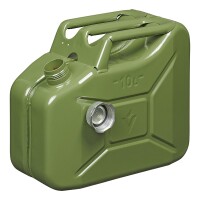 Benzinkanister 10L metall grün mit magnetischem Schraubverschluss UN- & TüV/GS-geprüft