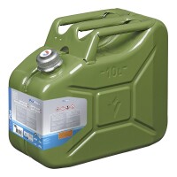 Benzinkanister 10L metall grün mit magnetischem Schraubverschluss UN- & TüV/GS-geprüft