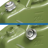 Benzinkanister 20L metall grün mit magnetischem Schraubverschluss UN- & TüV/GS-geprüft