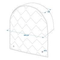 Radabdeckung Aluminium reflektierend für 15 - 17" Reifen