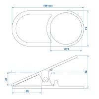 Becherhalter Clip schwarz