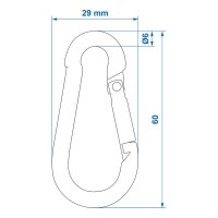 Karabiner Metall 6x60mm