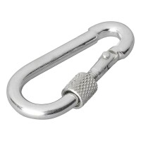 Karabiner Metall 5x50mm mit Schraubverschluss 2 Stück im Blister