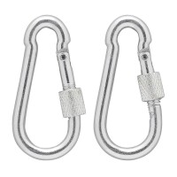 Karabiner Metall 6x60mm mit Schraubverschluss 2 Stück im Blister