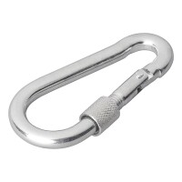 Karabiner Metall 8x80mm mit Schraubverschluss