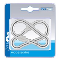 Karabiner Metall 8x80mm mit Schraubverschluss 2 Stück im Blister
