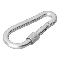 Karabiner Metall 8x80mm mit Schraubverschluss 2 Stück im Blister
