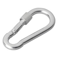 Karabiner Metall 8x80mm mit Schraubverschluss 2 Stück im Blister