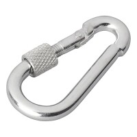 Karabiner Metall 8x80mm mit Schraubverschluss 2 Stück im Blister
