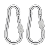 Karabiner Metall 8x80mm mit Schraubverschluss 2 Stück im Blister